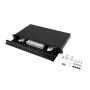 Patch panel 1U Lanberg FOP1-24SD-LQB plieninis juodas montavimui į stelažą