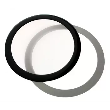 Dulkių filtras DEMCiflex 120 mm apvalus, juodas/baltas korpuso ventiliatoriui ir ventiliacijos angoms