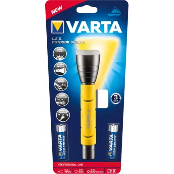 Nešiojamas žibintuvėlis Varta 18628101421 - LED - 235 lm - 160 m - juodas/geltonas