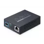 Medijos keitiklis PLANET XT-715A 10GBASE-T į 10GBASE-X SFP+ varinis prievadas Juoda