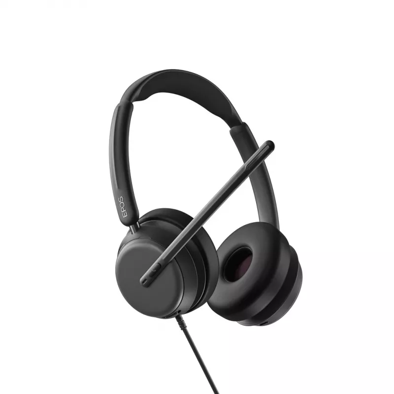 Ausinės EPOS IMPACT 860 ANC laidinės, ant galvos, biurui / skambučių centrui, USB-C, juodos