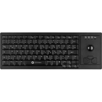 GETT Gerätetechnik CleanType Xtra Roll - Tastatur - 75% - compact TKL - mit Trackball - USB - QWERTZ - Deutsch - Schwarz (KL30204)