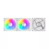 Aušinimo ventiliatorių rinkinys Darkflash Gauss G24 3 vnt. Balti 120 mm