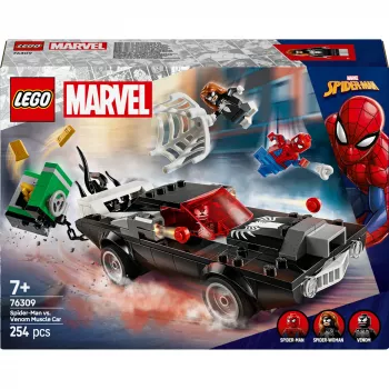 Konstruktorius LEGO Marvel Super Heroes Žmogus voras prieš Venom raumeningą automobilį 76309 — 254 dalys, 3 minifigūrėlės, amžius 7+