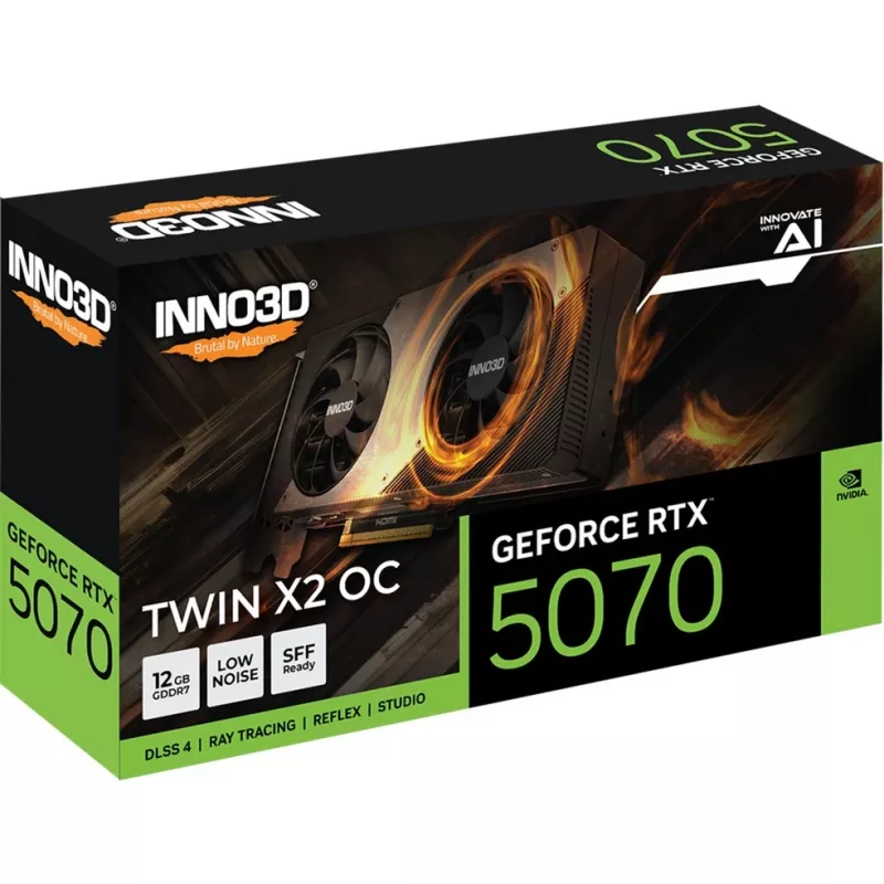 INNO3D GeForce RTX 5070 TWIN X2 OC 12 GB GDDR7 vaizdo plokštė