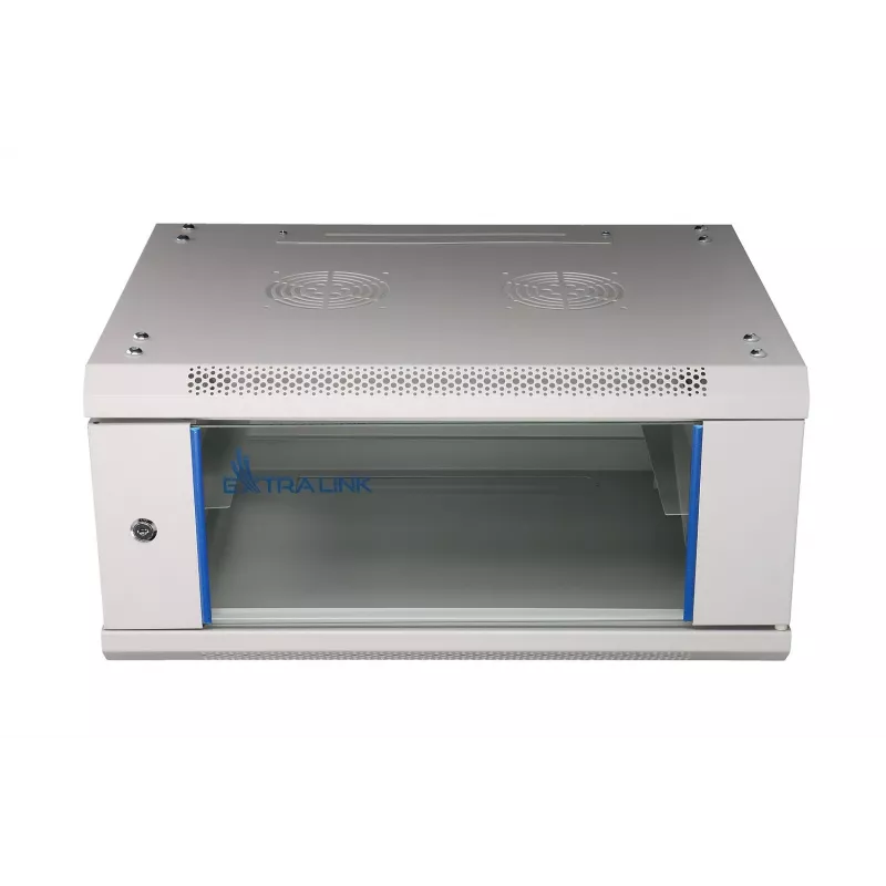 Sieninis 19 inch stelažas Extralink 4U 600x450 pilkas