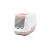 Uždaras katės tualetas Savic Nestor White-Pink, su gaubtu, 56×39×38,5 cm