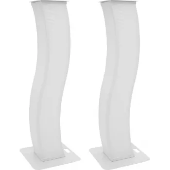 Scenos stovas EUROLITE 32000060 150 cm lenktas su dangčiu ir krepšiu, baltas