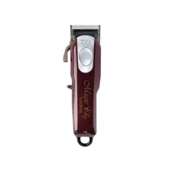 Wahl Cordless Magic Clip Burgundy profesionalūs plaukų kirpimo žirklės 0,8–2,5 mm
