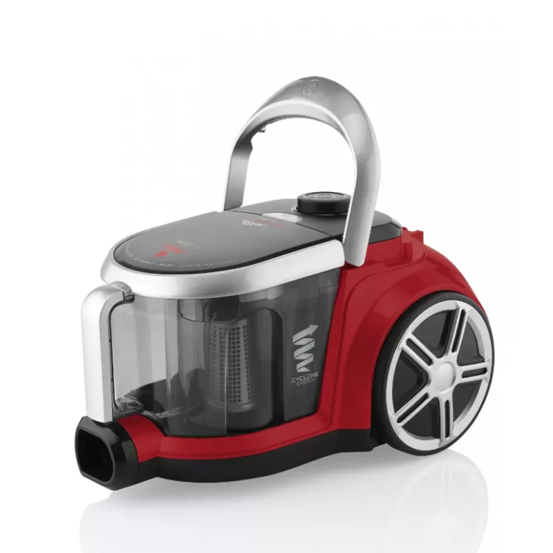 Siurblys ETA Stormy Turbo 351790000, be maišelio, 800 W, 2.2 L, juodas/raudonas