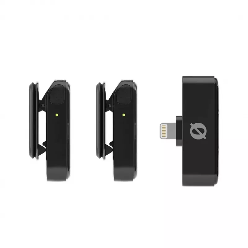 Belaidė mikrofonų sistema Rode Wireless Micro Lightning – įvairiakryptis, 48 kHz, 24 bitai, 100 m nuotolis, 7 h baterija