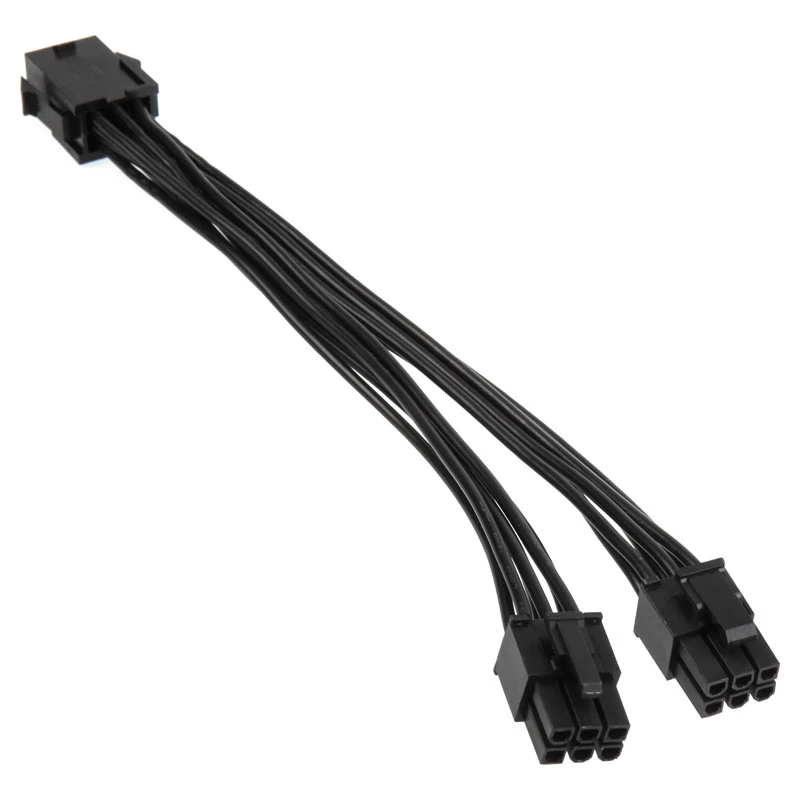 Kolink PGW-AC-KOL-050 vidinis maitinimo kabelis-adapteris 6 kontaktų PCIe į 2x 6 kontaktų PCIe, 0,15 m, juodas