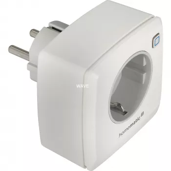 Homematic IP HMIP-PSM-2 išmanusis kištukinis jungiklis su energijos stebėjimu, baltas, IP20, 3680 W