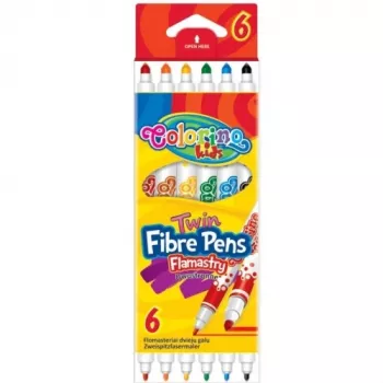 Felt-tip pens colorino double-tip 6 colours model 13437PTR