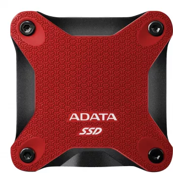 Išorinis SSD ADATA SD620 1 TB, nešiojamas USB 3.2 Gen 2 (Micro-USB B), skaitymas 520 MB/s, rašymas 460 MB/s, atsparus smūgiams, raudonas
