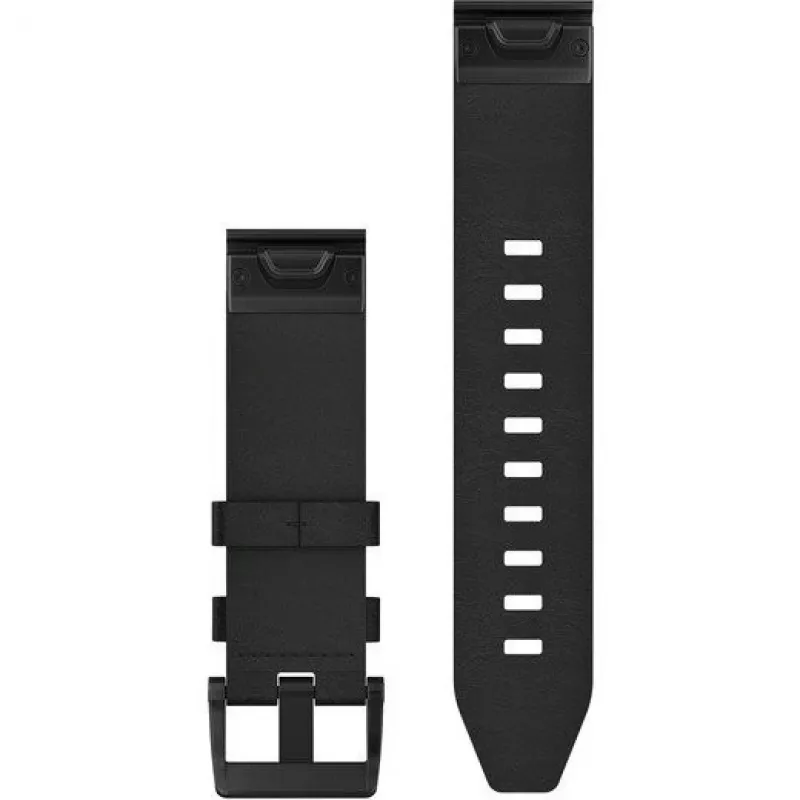 Garmin QuickFit juodas odinis dirželis 22 mm 010-12740-01