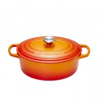 Le Creuset Signature troškinimo puodas ovalus 27 cm vulkaninė spalva
