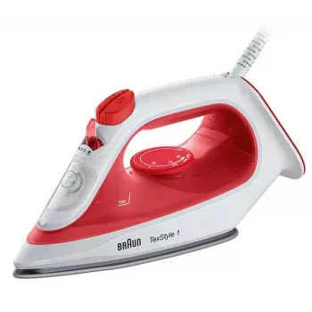 Braun TexStyle 1 SI 1019 RD lygintuvas su nelimpančiu padu, 1900 W, raudonas