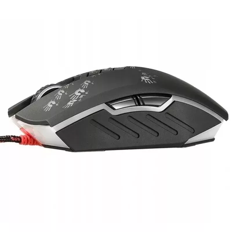 Žaidimų pelė A4Tech BLOODY A60 – optinė, ambidekstrinė, 6200 DPI, USB Type-A, 8 mygtukai, juoda