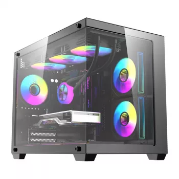 Korpusas DarkFlash B275 PRO (juodas) su 6 ventiliatoriais