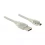 USB laidas DeLOCK 83907 USB 2.0 2m USB A Mini-USB B permatomas