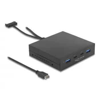 DeLOCK 3,5 colio USB 3.2 Gen 2 priekinis skydelis 2 x USB Type-C 2 x USB Type-A