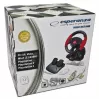 Vairas ESPERANZA EG103 žaidimų valdiklis – PC/PS2/PS3, 13 mygtukų, vibracija, akselerometras, juodas/raudonas