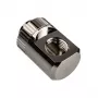 EK Water Blocks EK-Torque Adapter 90° G1/4 col. AG į G1/4 col. IG - Sukamasis, nikeliuotas sidabras