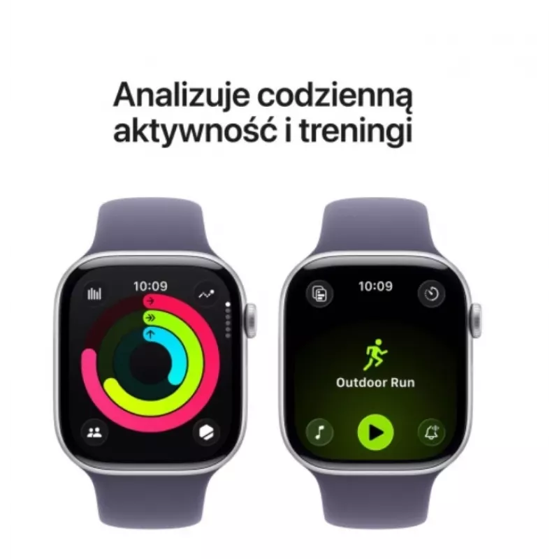 Apple Watch Series 11 GPS 46mm sidabrinis aliuminio korpusas su Purple Fog Sport apyranke M/L