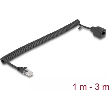 DeLOCK 90672 tinklo kabelis RJ-45 Cat5e 3 m juodas