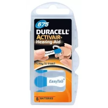 Duracell 2930 baterijos klausos aparatams (cinko-oro, 1,4 V, A675, 6 vnt.)