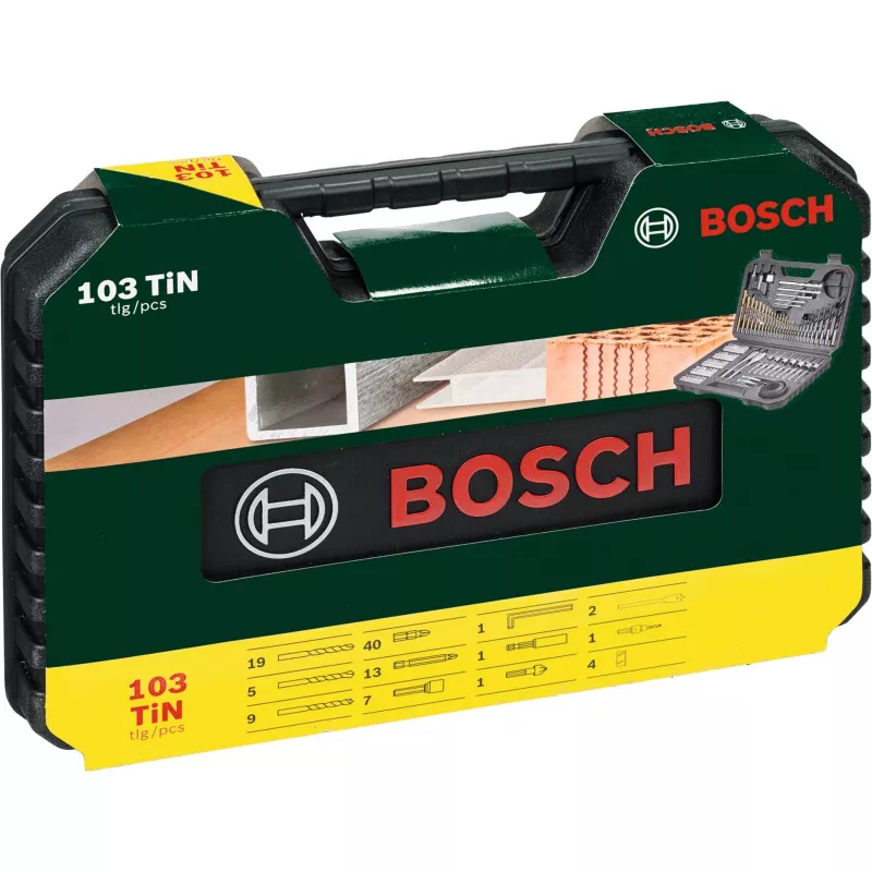 Priedų rinkinys Bosch V-Line 103 vnt. – gręžimo ir suktuvų priedų komplektas