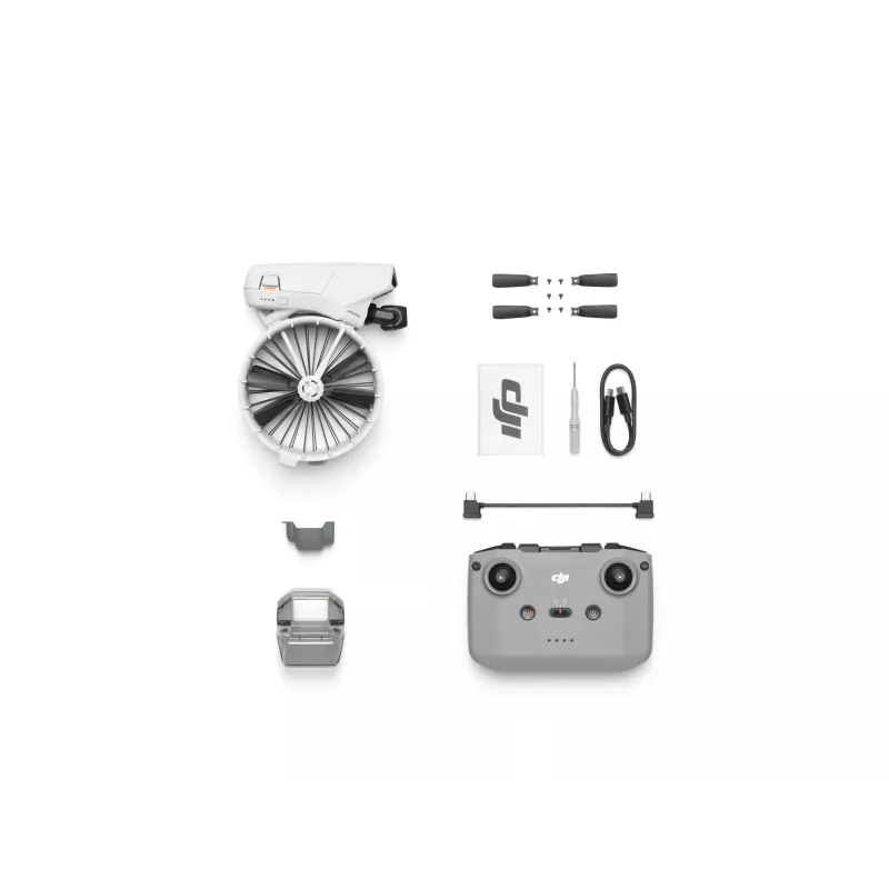 Dronas DJI Flip (RC-N3) 4 rotoriai, 48 MP kamera, 3840×2160 vaizdo įrašas, 3110 mAh baterija, juoda/balta