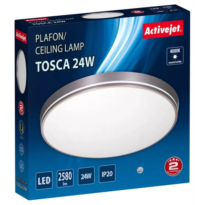 Activejet AJE-TOSCA LED lubų šviestuvas 24W