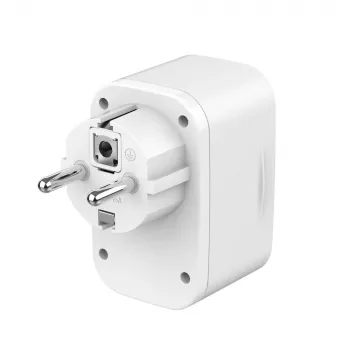 Gembird TA-ACPDQC20-01-W Universalus 20W USB įkroviklis su praėjimo kištukiniu lizdu, baltas