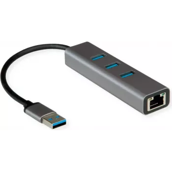 ROLINE 12021112 Laikrodinis USB Type-A Ethernet 1000 Mbit/s dokas