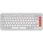 Logitech POP Icon Keys - belaidė klaviatūra - Bluetooth LE - QWERTY - US International - Off White, oranžinė (920-013072)