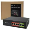 Eterneto PoE jungiklis QOLTEC 52289 — 4x RJ45 PoE prievadai, 2x RJ45 uplink, 65W galios biudžetas