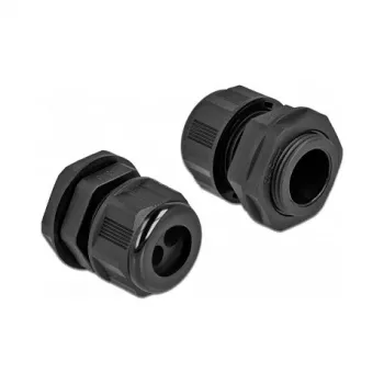 Kabelio įvadas DeLOCK 60369 Juodas Plastikinis 2 vnt.