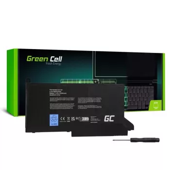 Akumuliatorius Green Cell DE127V2, skirtas DELL Latitude – 11,4 V LiPo 2700 mAh, 3 elementai, juodas