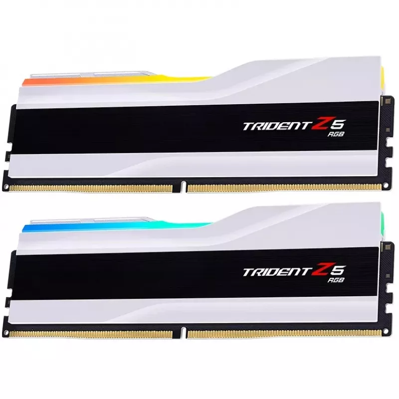 DIMM 64 GB DDR5-6000 (2x 32 GB) Dual-Kit, Arbeitsspeicher weiß, F5-6000J3040G32GX2-TZ5RW, Trident Z5 RGB, INTEL XMP