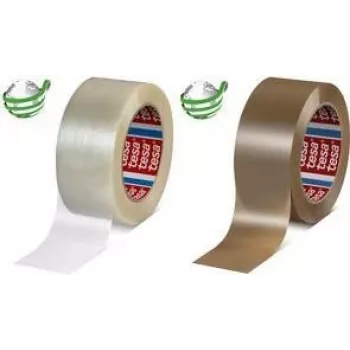 Lipni juosta TESA 60418 ruda 132m PET sintetinė guma 50mm