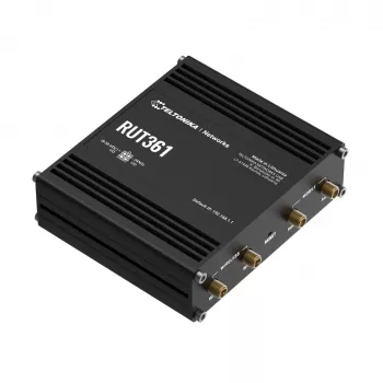 Teltonika RUT361 pramoninis 4G LTE maršrutizatorius, Cat 6 LTE, WiFi 4, 2x RJ45 100 Mb/s, IP30
