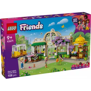 LEGO FRIENDS 42671 Augalų kavinė ir gėlių parduotuvė – konstruktorius su kavinės ir gėlių parduotuvės funkcijomis