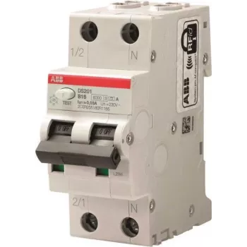 ABB DS201 B10 A30 RCBO jungiklis 6kA 1P+N A tipo B10 30mA (2CSR255180R1105)