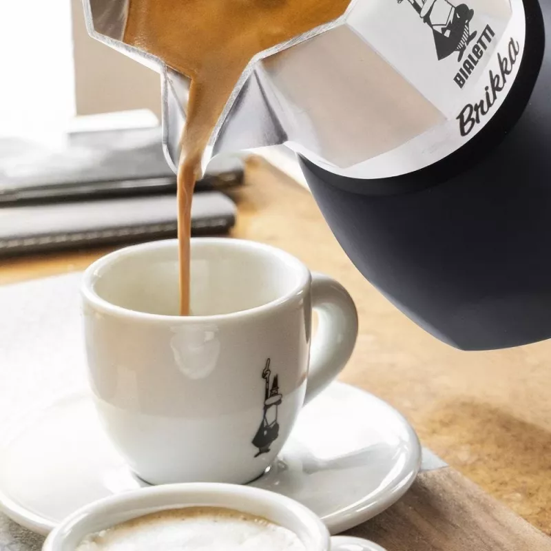Kavinukas Bialetti Brikka 0,17 L – viryklinis espresso, 4 puodeliai, aliuminis, ne indukcinis