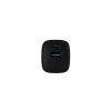 NATEC Ribera GaN NUC-2141 sieninis įkroviklis, 30W, USB-C PD 3.0 + USB-A QC 3.0, 110–240V, juodas