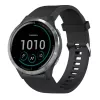 Silicinio laikrodžio dirželis FIXED, skirtas Garmin QuickFit 20 mm, juodas