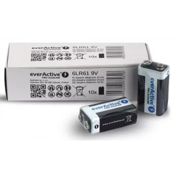 Baterija šarminė EverActive Pro Alkaline 6LR61 9V