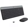 Belaidis klaviatūros ir pelės rinkinys Logitech MK470 Slim Combo, grafitinis
